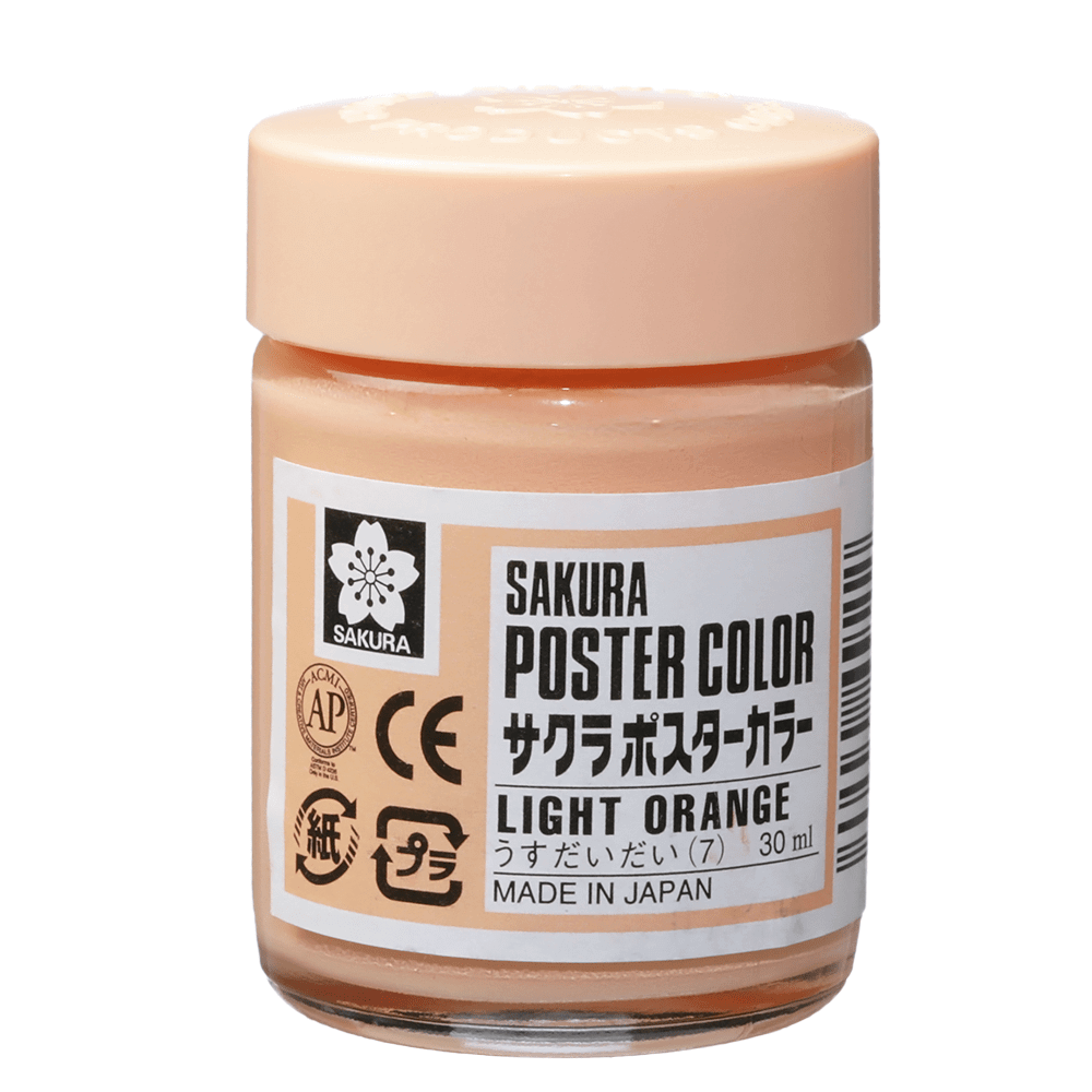 Tinta Guache Sakura Poster Color 30ml 7 Light Orange